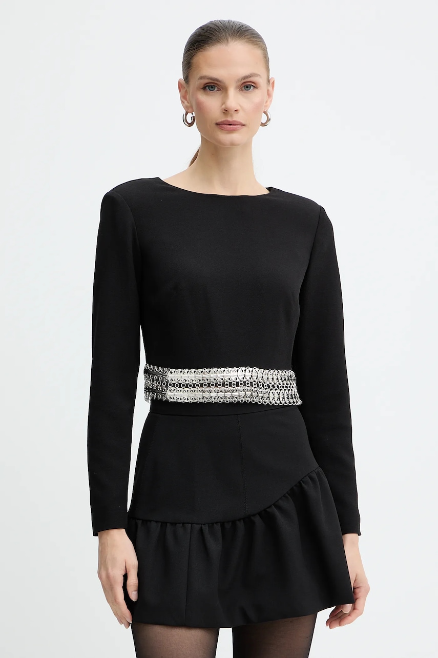 Levně Halenka Pinko dámská, černá barva, s aplikací, 105955 A2YH