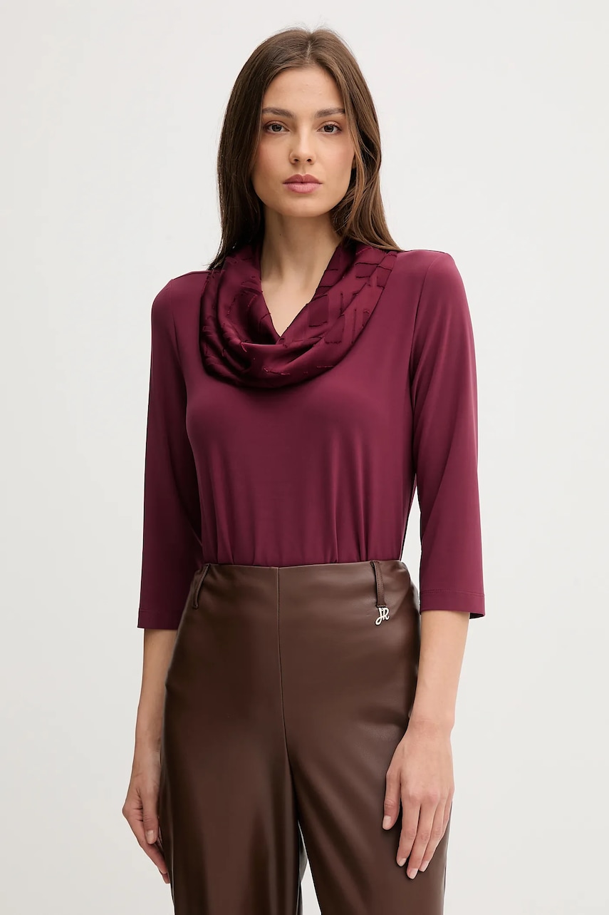 Joseph Ribkoff bluză culoarea bordo, uni, 253211