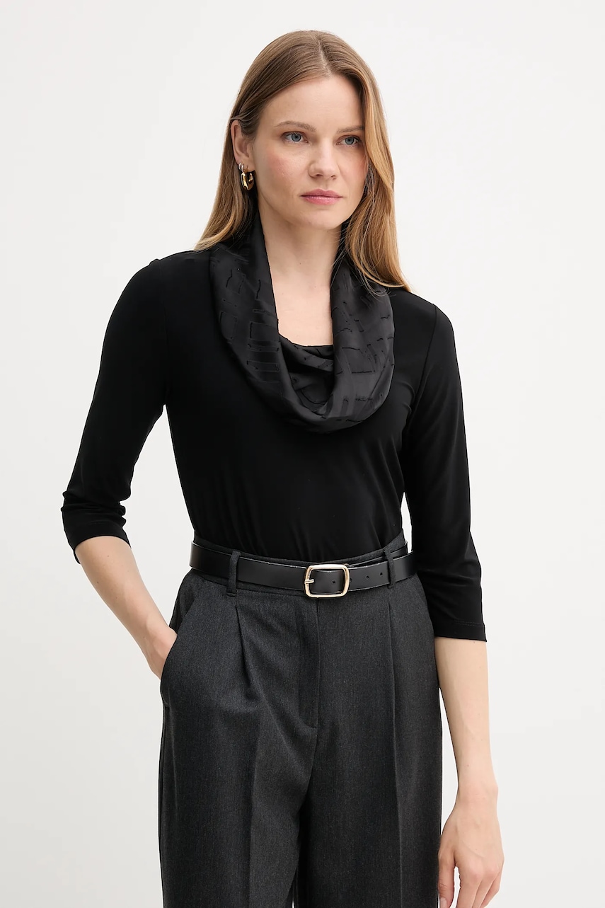 Joseph Ribkoff bluză culoarea negru, uni, 253211