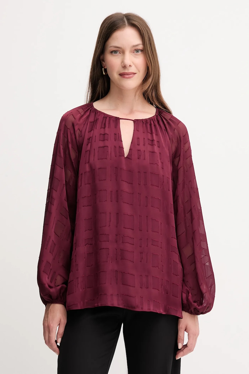 Joseph Ribkoff bluză culoarea bordo, uni, 253135