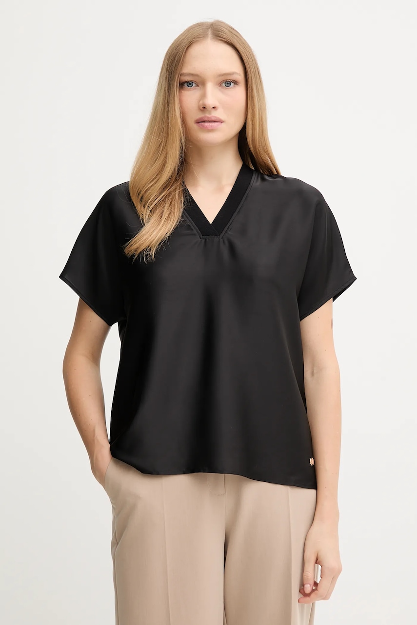 Joseph Ribkoff bluză culoarea negru, uni, 253921