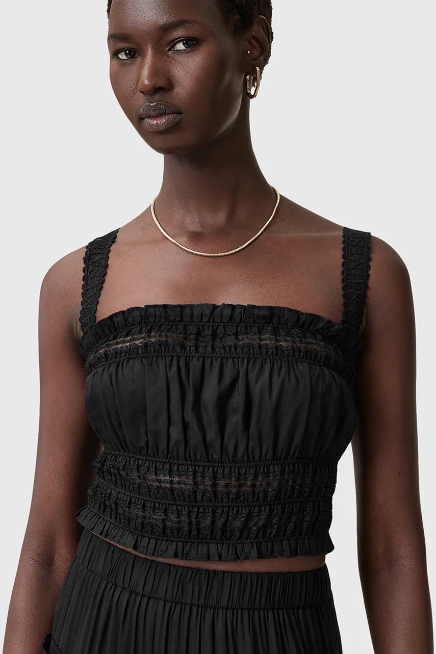 Блузка AllSaints TALIA цвет чёрный однотонная W070PC