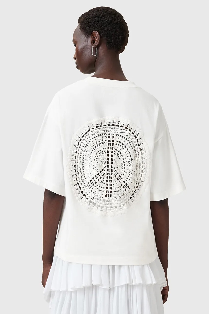 Хлопковая футболка AllSaints AMELIE цвет бежевый W224JC