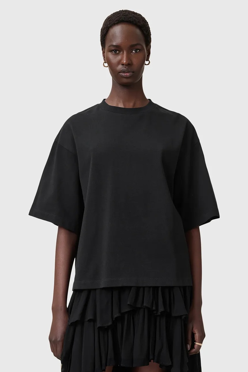 Хлопковая футболка AllSaints AMELIE цвет чёрный W224JC