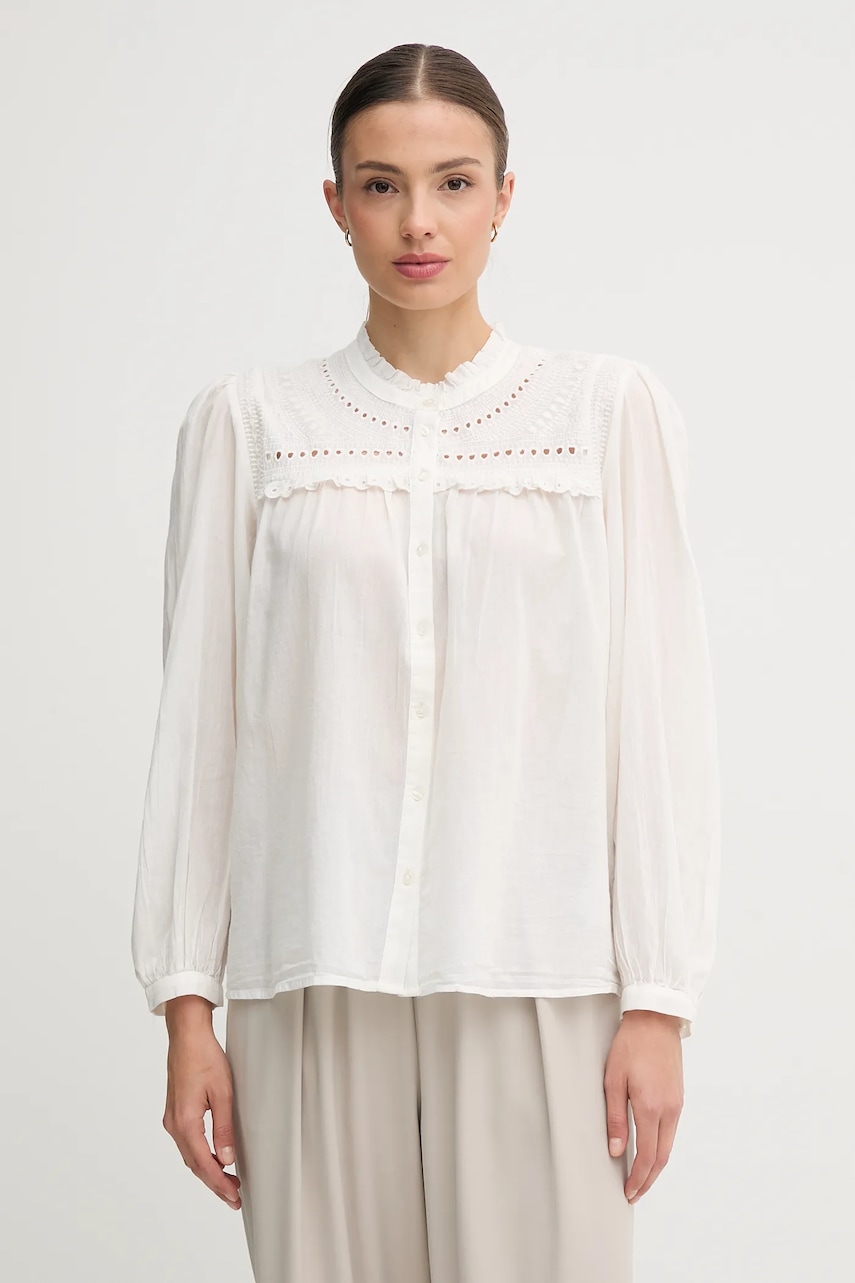 Hoss Intropia cămașă din bumbac culoarea alb, regular, 6282657