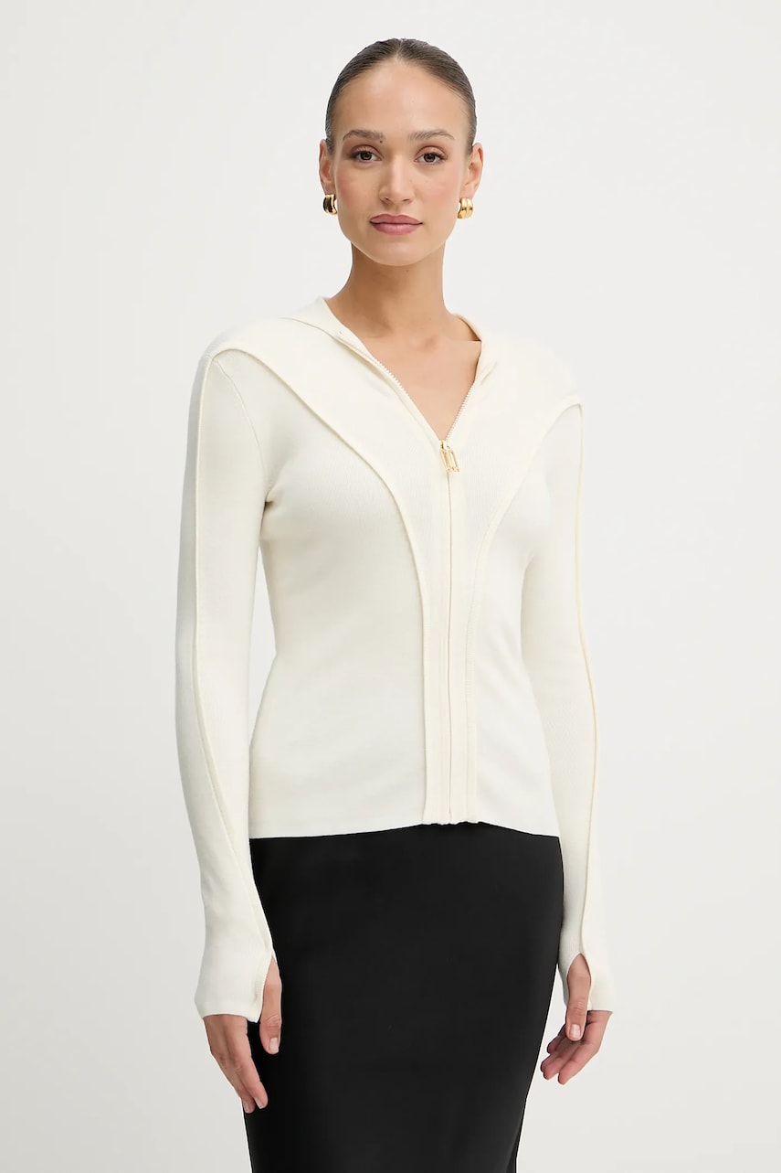 Victoria Beckham cardigan din lână culoarea bej, light, 1325KTP006406A
