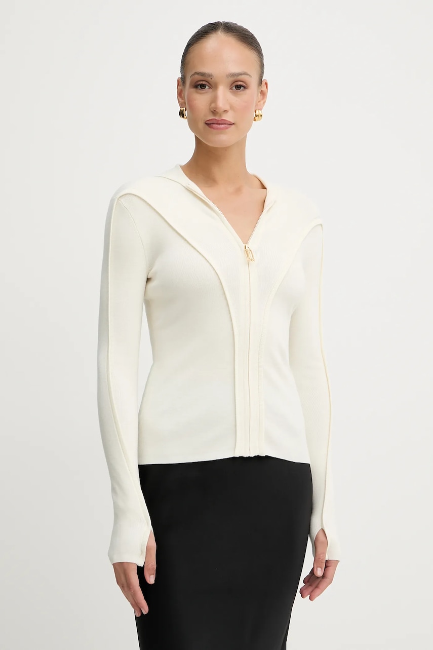 Victoria Beckham cardigan din lână culoarea bej, light, 1325KTP006406A