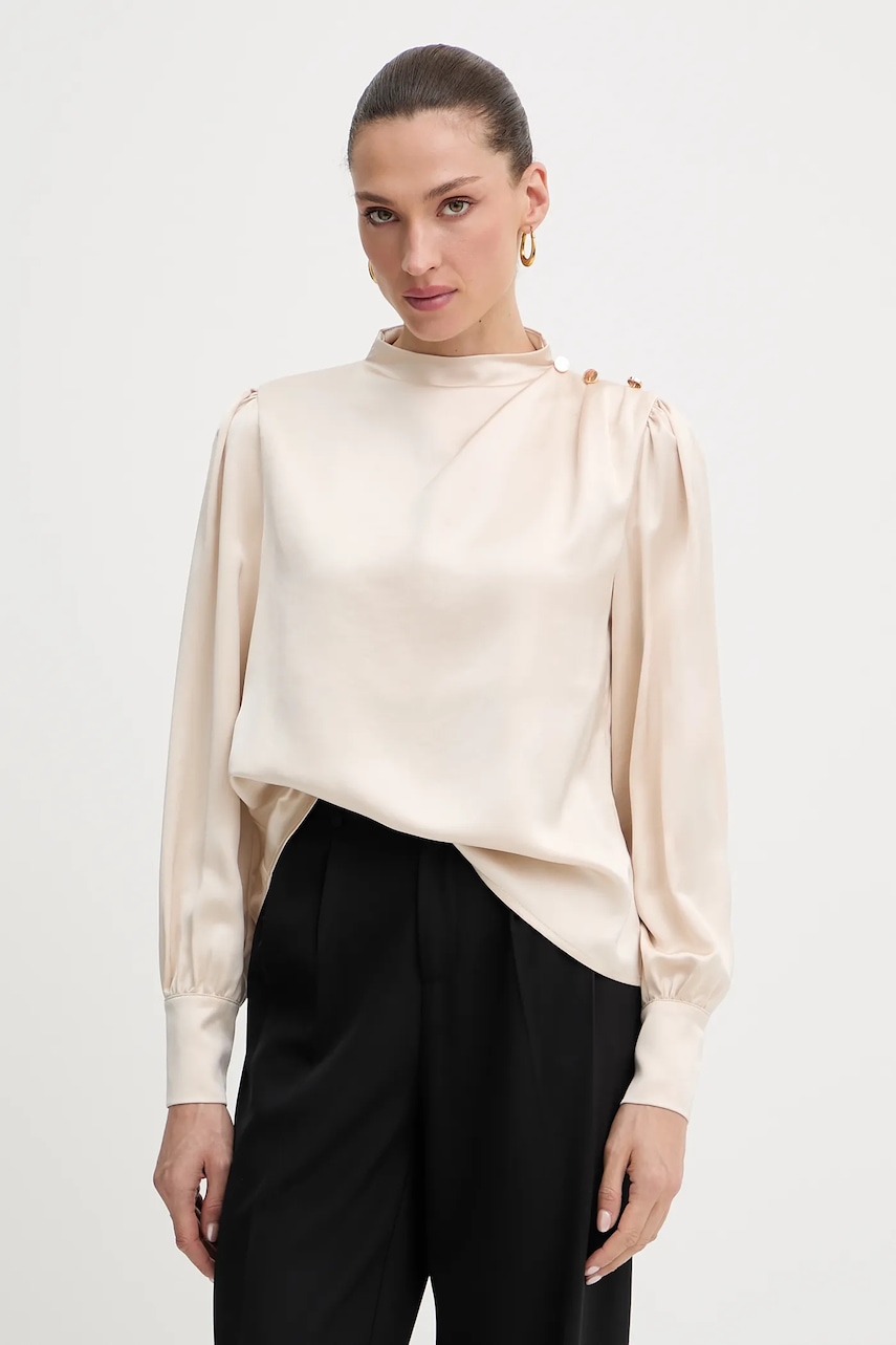 Fracomina bluză culoarea bej, uni, FR25WT1020W41101