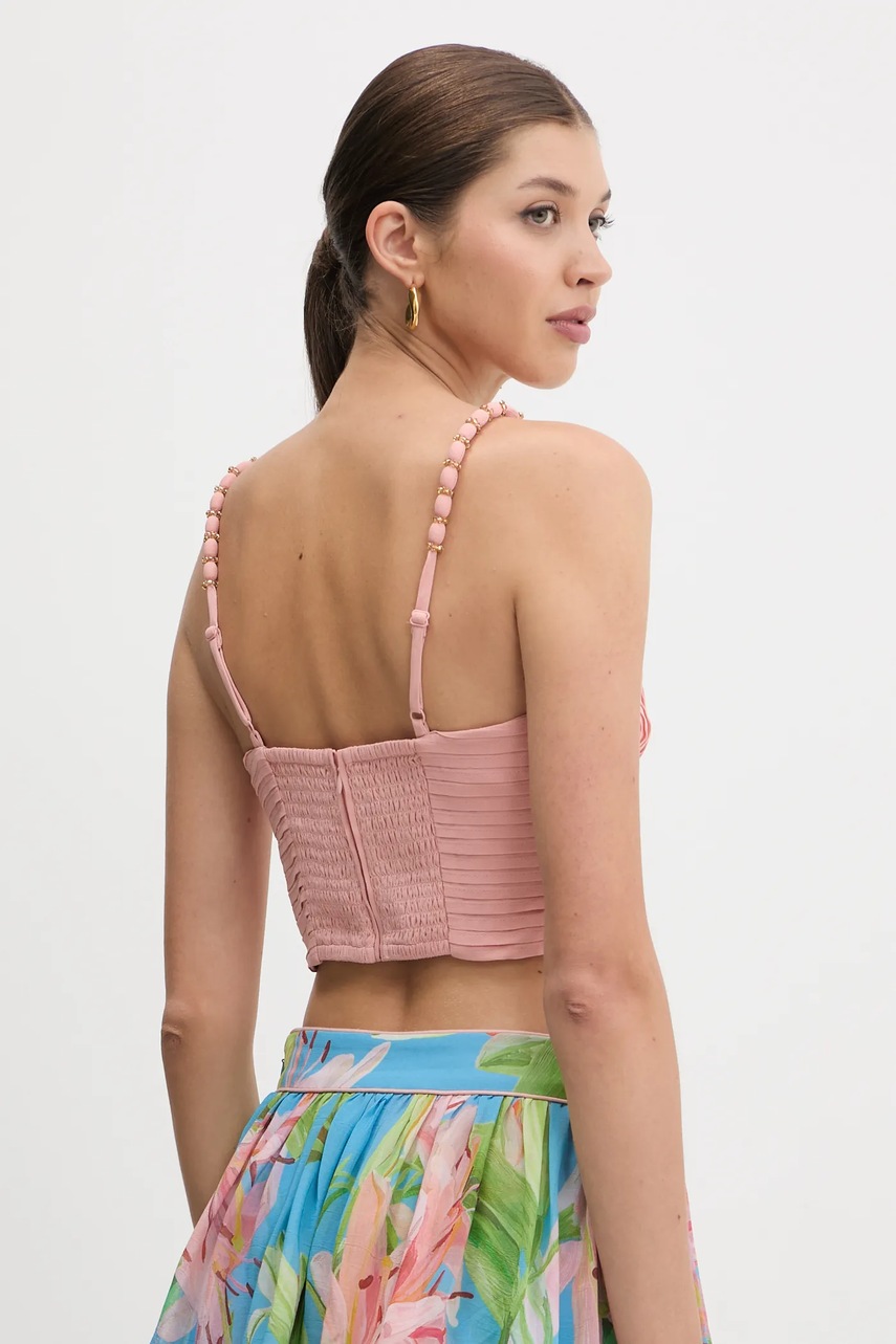 Μπλουζάκι Farm Rio χρώμα: ροζ, 342186 φωτογραφία