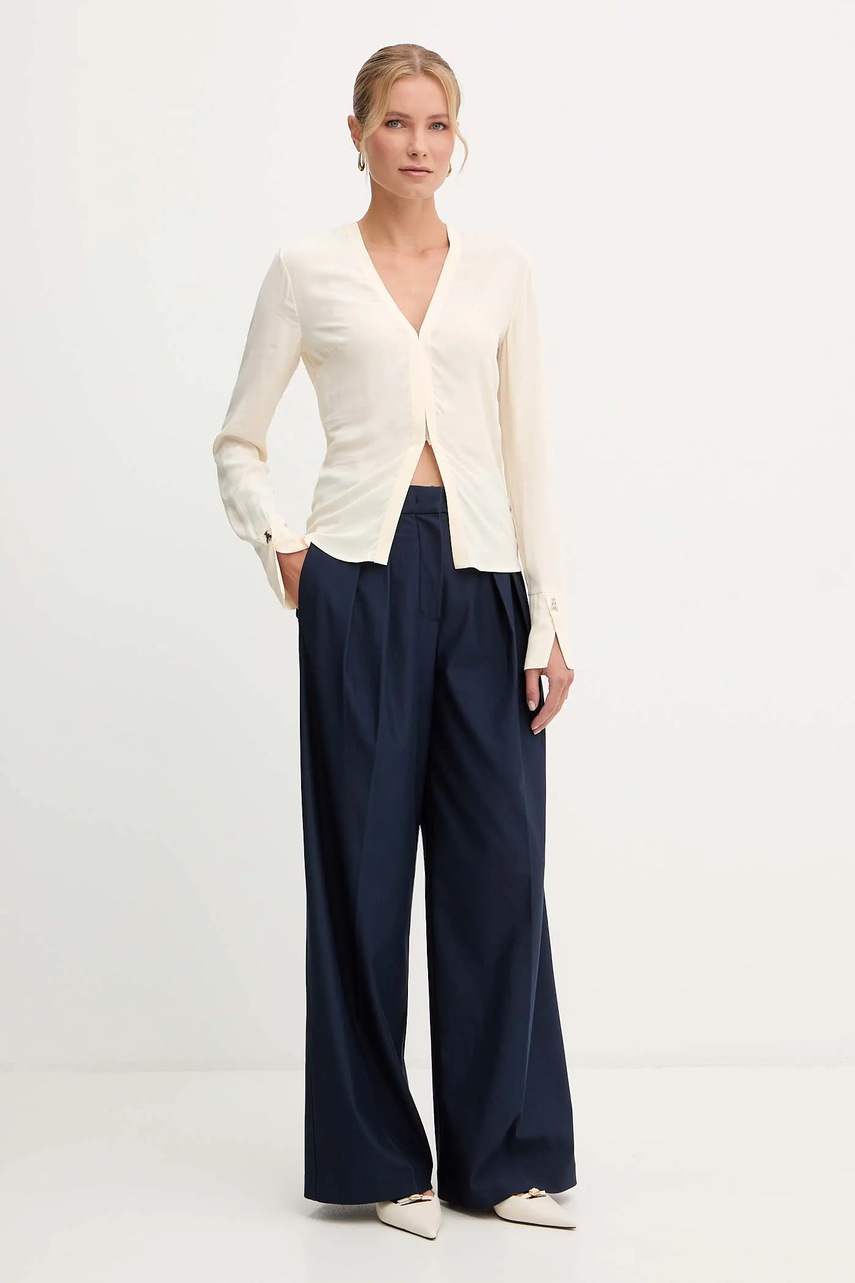 Рубашка Patrizia Pepe цвет бежевый regular 2C1647 A8I1