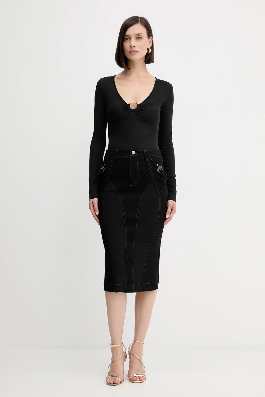 Лонгслив Just Cavalli цвет чёрный 79PAH638 J0253