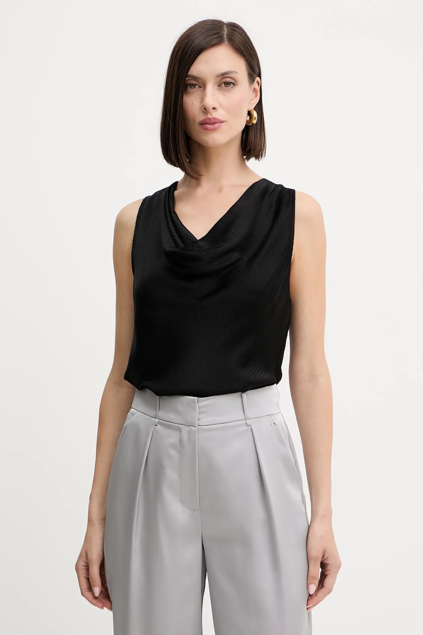 Levně Halenka Twinset dámská, černá barva, hladká, 252TP2363