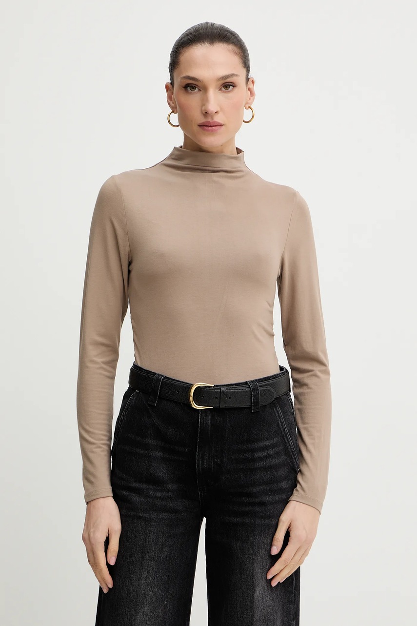 Levi's longsleeve culoarea maro, cu turtleneck, 003Q6