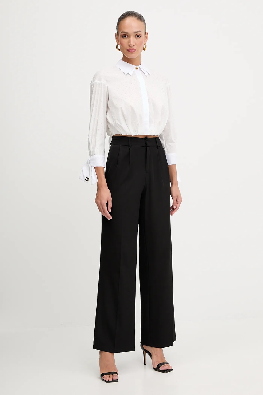 Рубашка Elisabetta Franchi цвет белый regular классический воротник CA08151E3