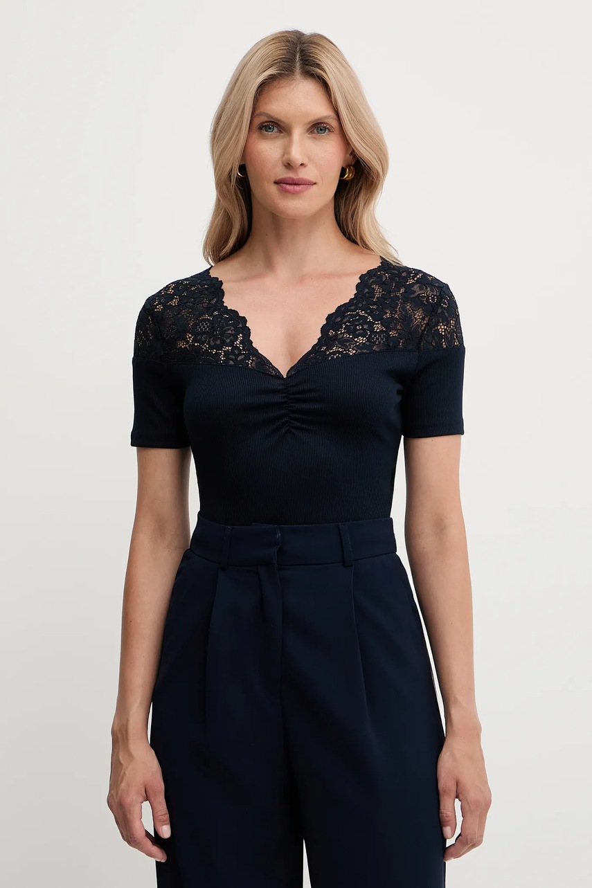 Morgan tricou culoarea bleumarin, DELINE