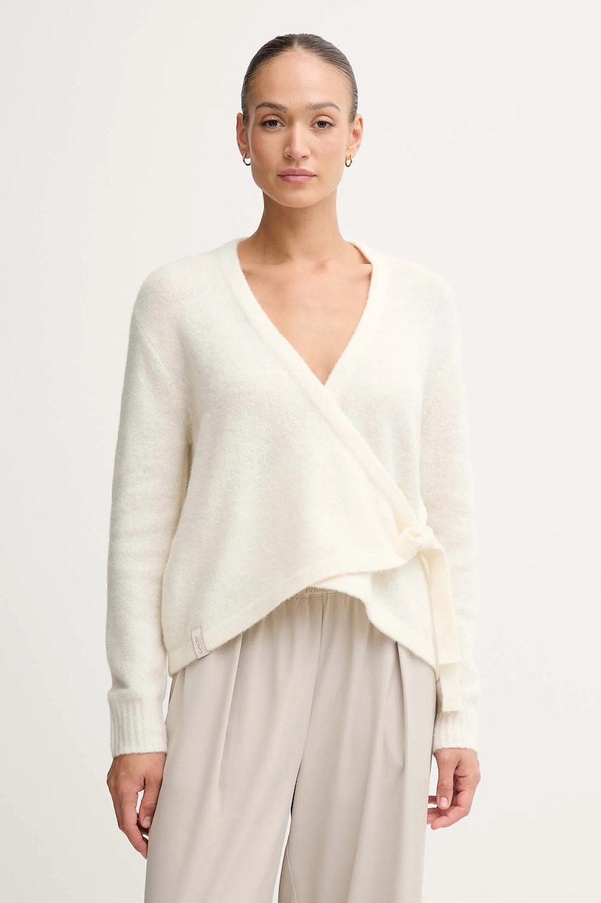 Gaudi cardigan din amestec de lână culoarea bej, light, 521FD53010