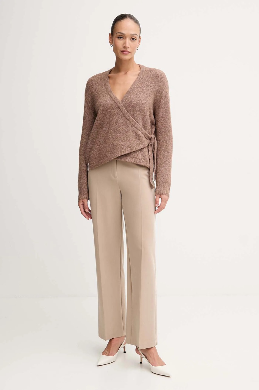 Кардиган с добавлением шерсти Gaudi цвет коричневый лёгкий 521FD53010