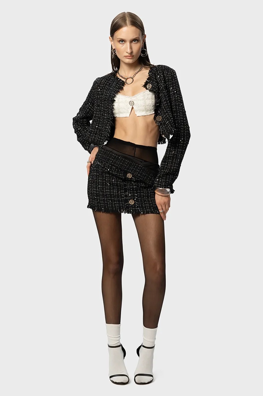 Halenka GOD SAVE QUEENS EXECUTIVE TWEED TOP (obrázek 5)