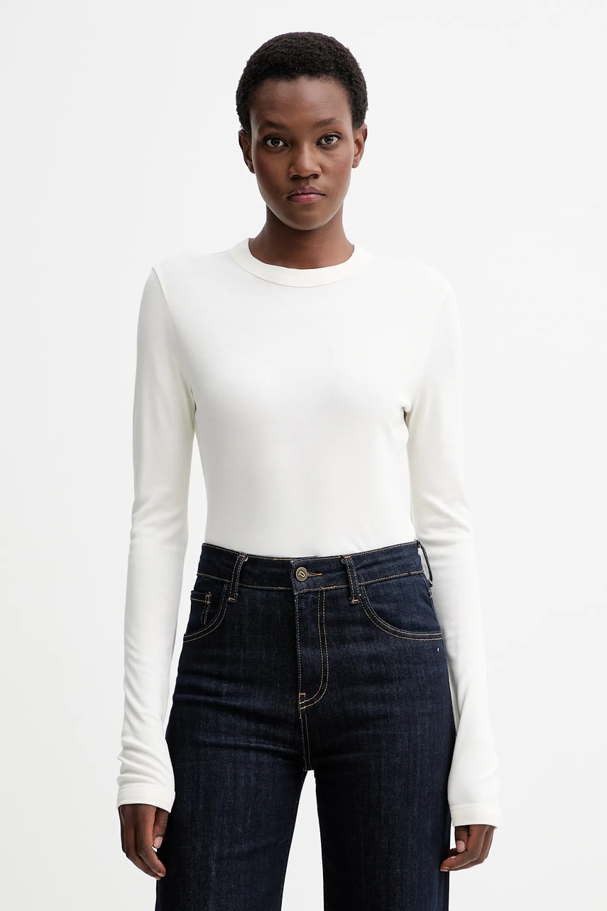 Filippa K longsleeve culoarea bej, 32045