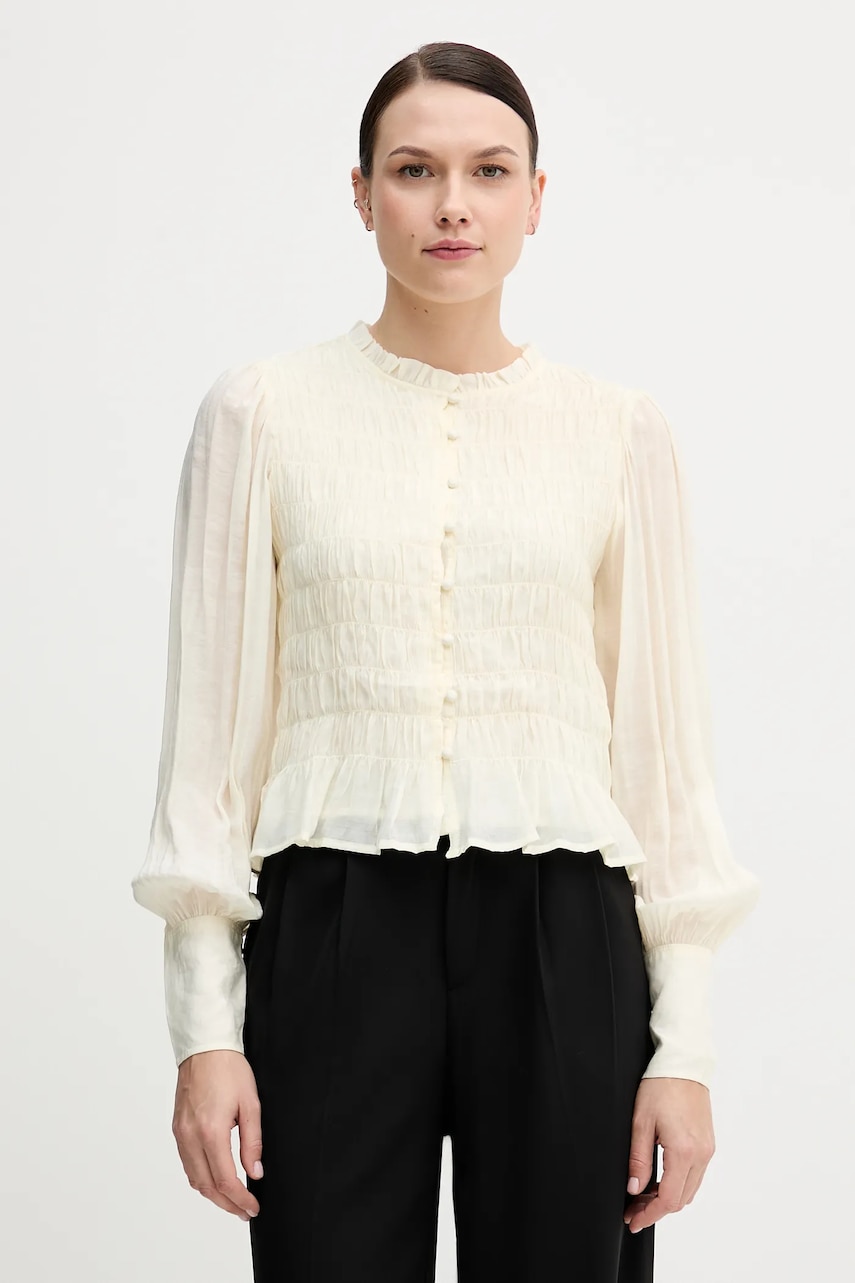 Hoss Intropia cămașă culoarea bej, regular, 6282690