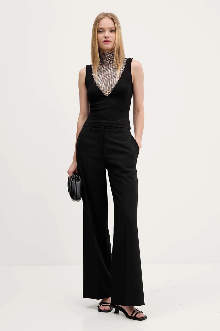 Топ Karl Lagerfeld Jeans цвет чёрный с аппликацией A4W17032