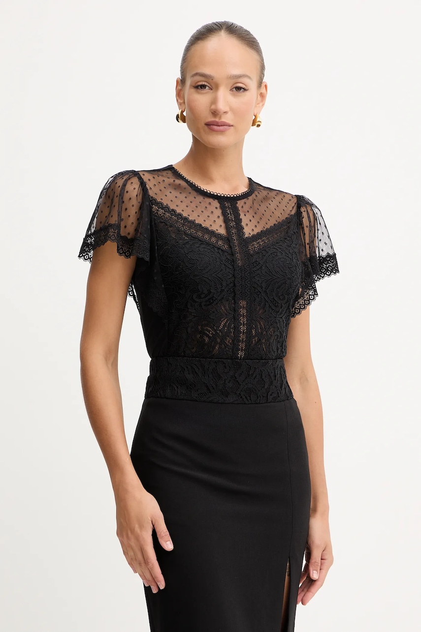 Morgan bluză culoarea negru, uni, DASHKA Morgan bluză culoarea negru, uni, DASHKA