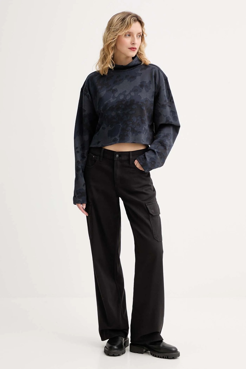 Хлопковая кофта G-Star 0 цвет синий узор D27169.E150