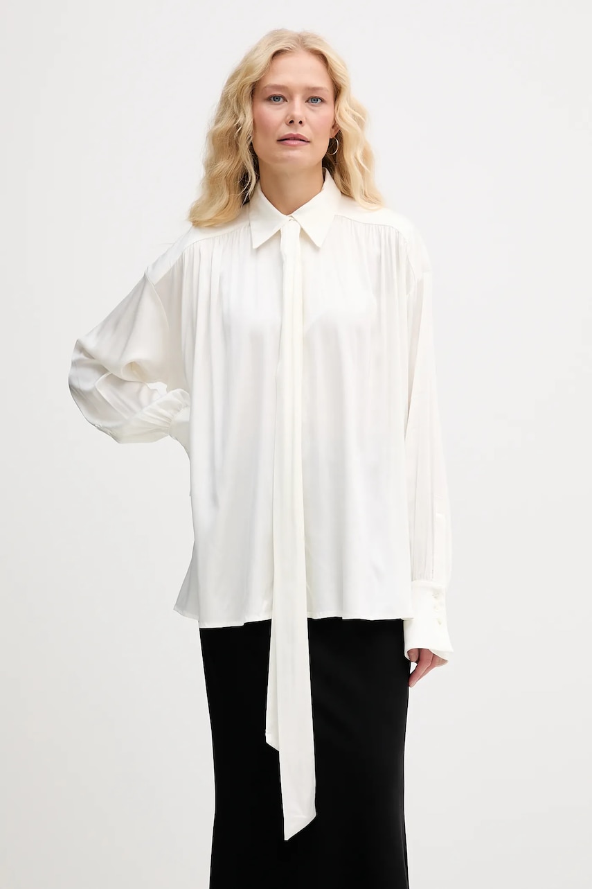 Aniye By cămașă culoarea bej, cu guler clasic, relaxed, 181378 Aniye By cămașă culoarea bej, cu guler clasic, relaxed, 181378