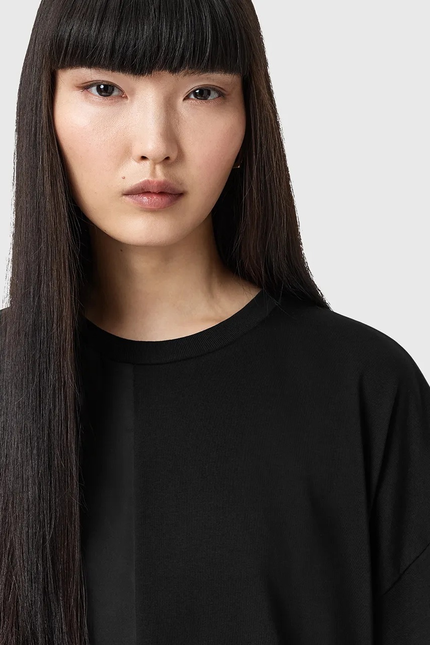 Блузка AllSaints LENNY цвет чёрный однотонная W087JD