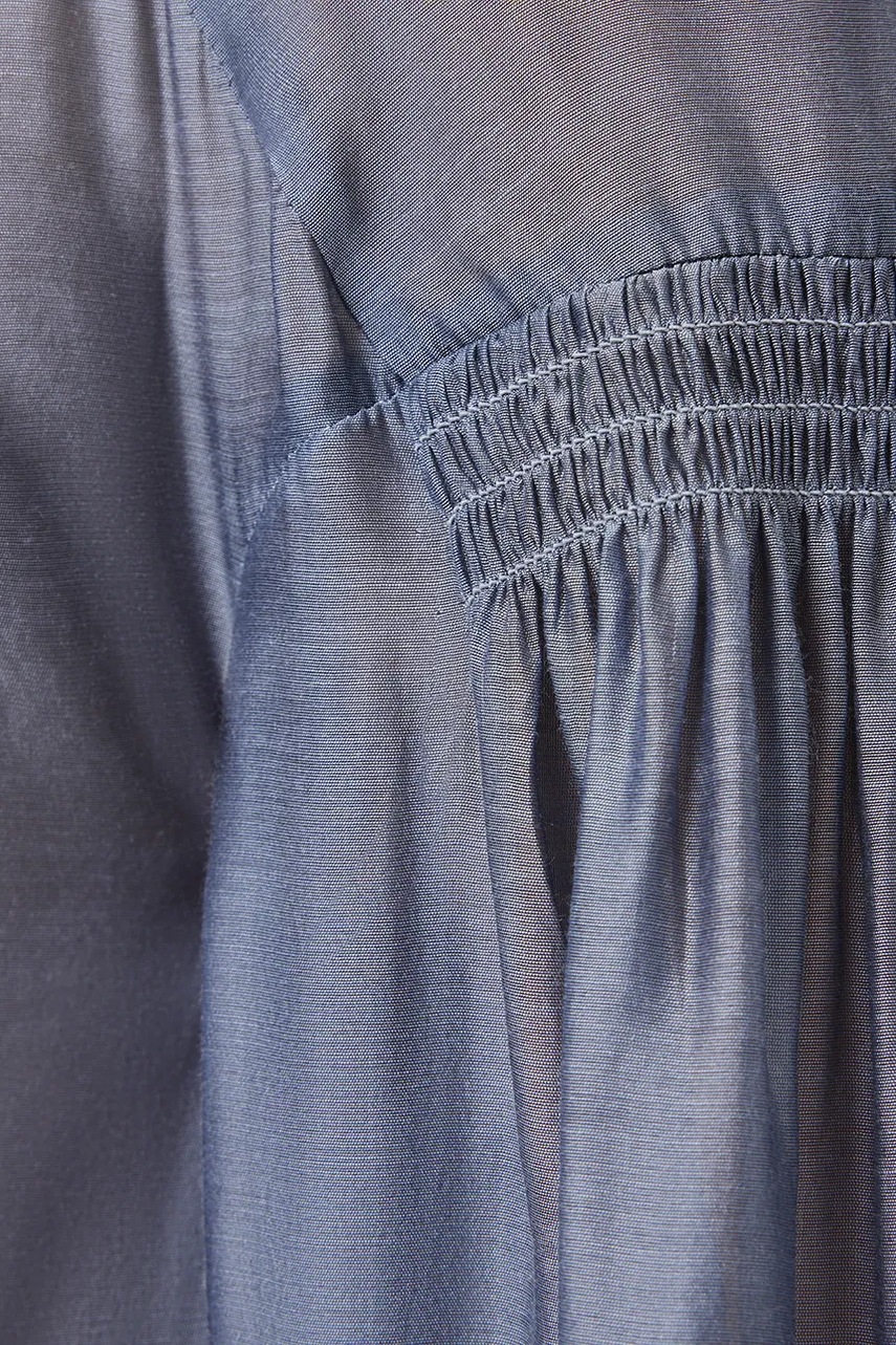 Μπλούζα με προσθήκη μεταξιού AllSaints PEARLA χρώμα: μοβ, W027PD φωτογραφία