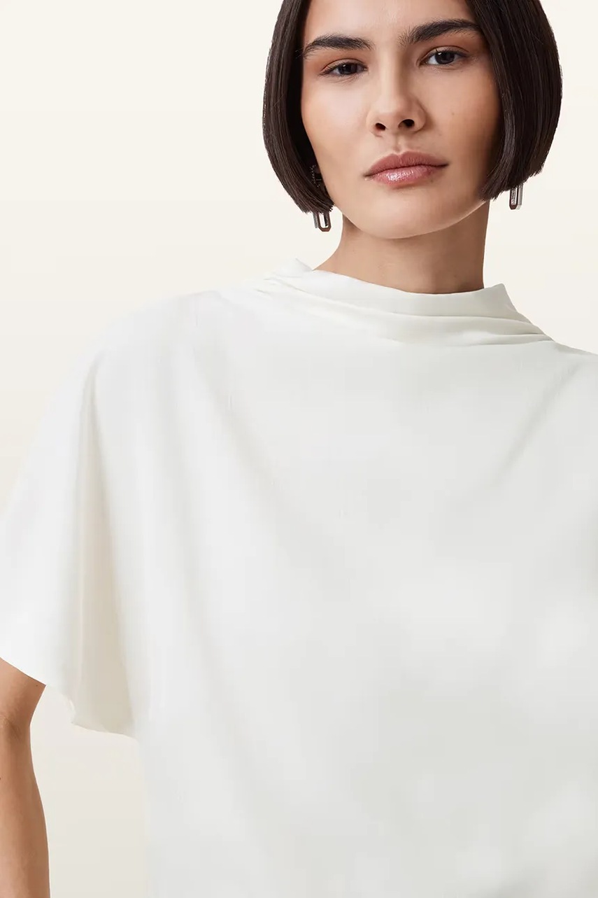 Блузка AllSaints LESLIE цвет белый однотонная W024PD