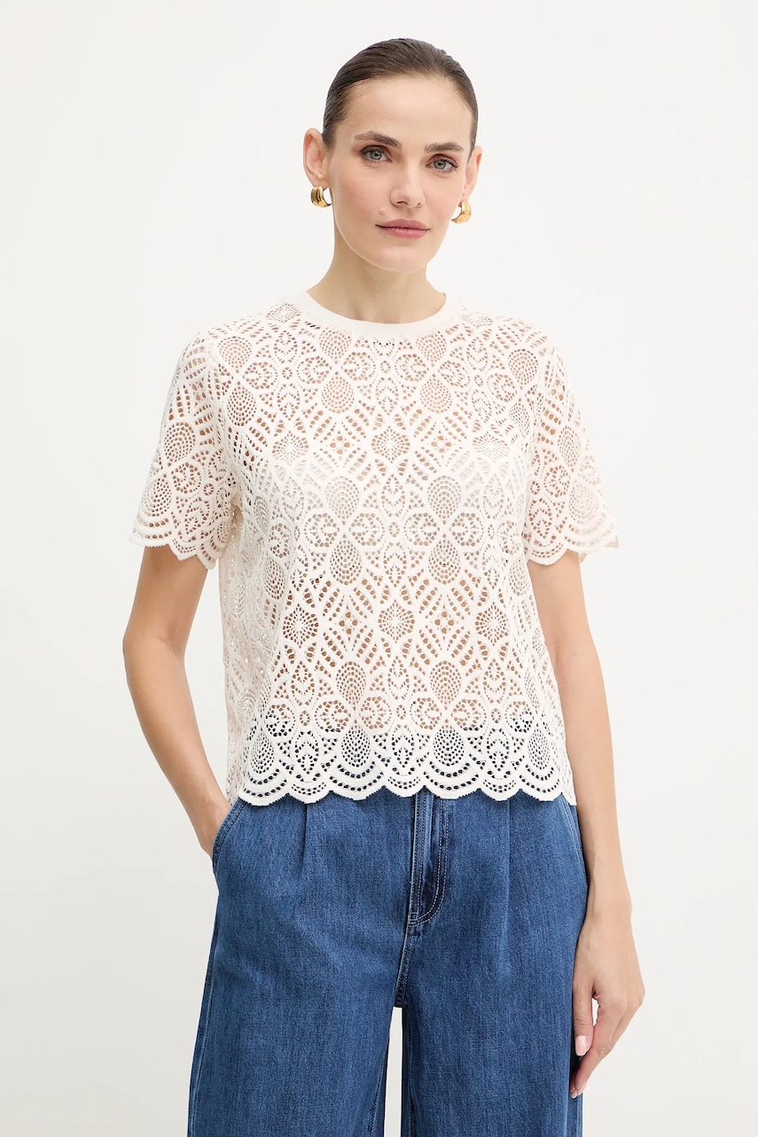 Morgan tricou culoarea bej, DEVY