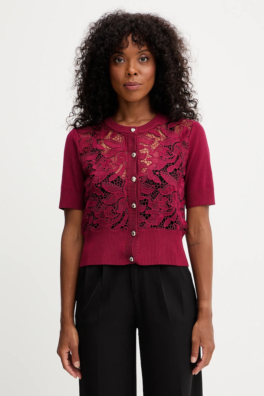 Morgan cardigan culoarea rosu, light, MYONG
