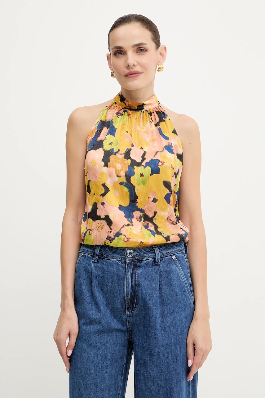 Morgan bluză culoarea galben, cu imprimeu, OGINO.F