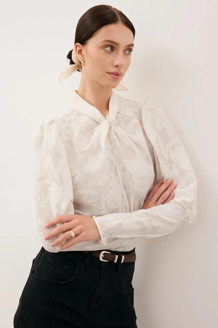 Боди Bizuu DEFIORI цвет бежевый узор DEFIORI KREMOWY