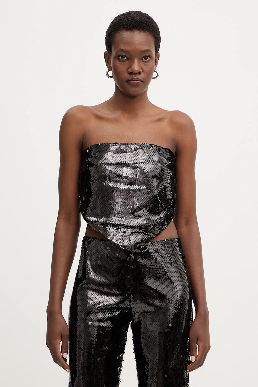 Haveone top culoarea negru, uni, RGE-P059