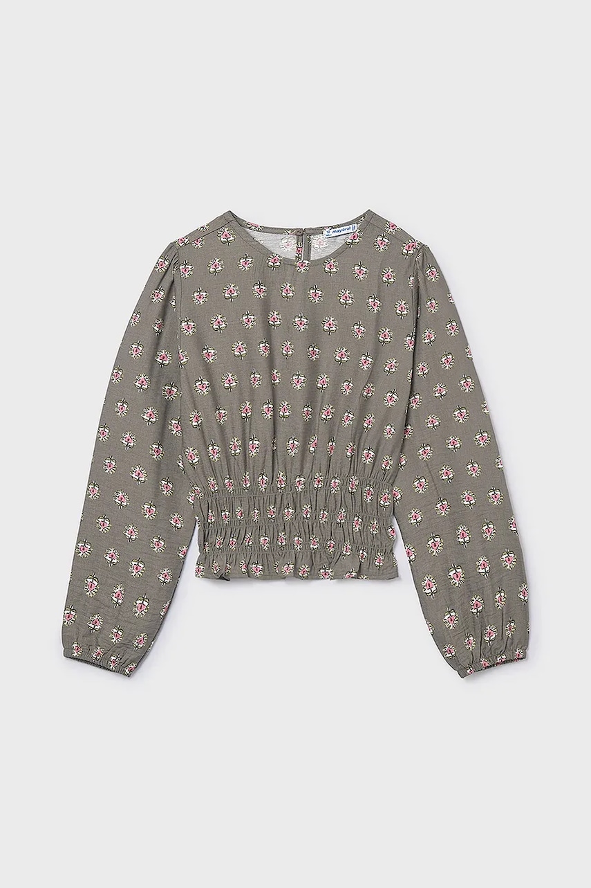Mayoral bluză copii culoarea gri, cu imprimeu, 7196