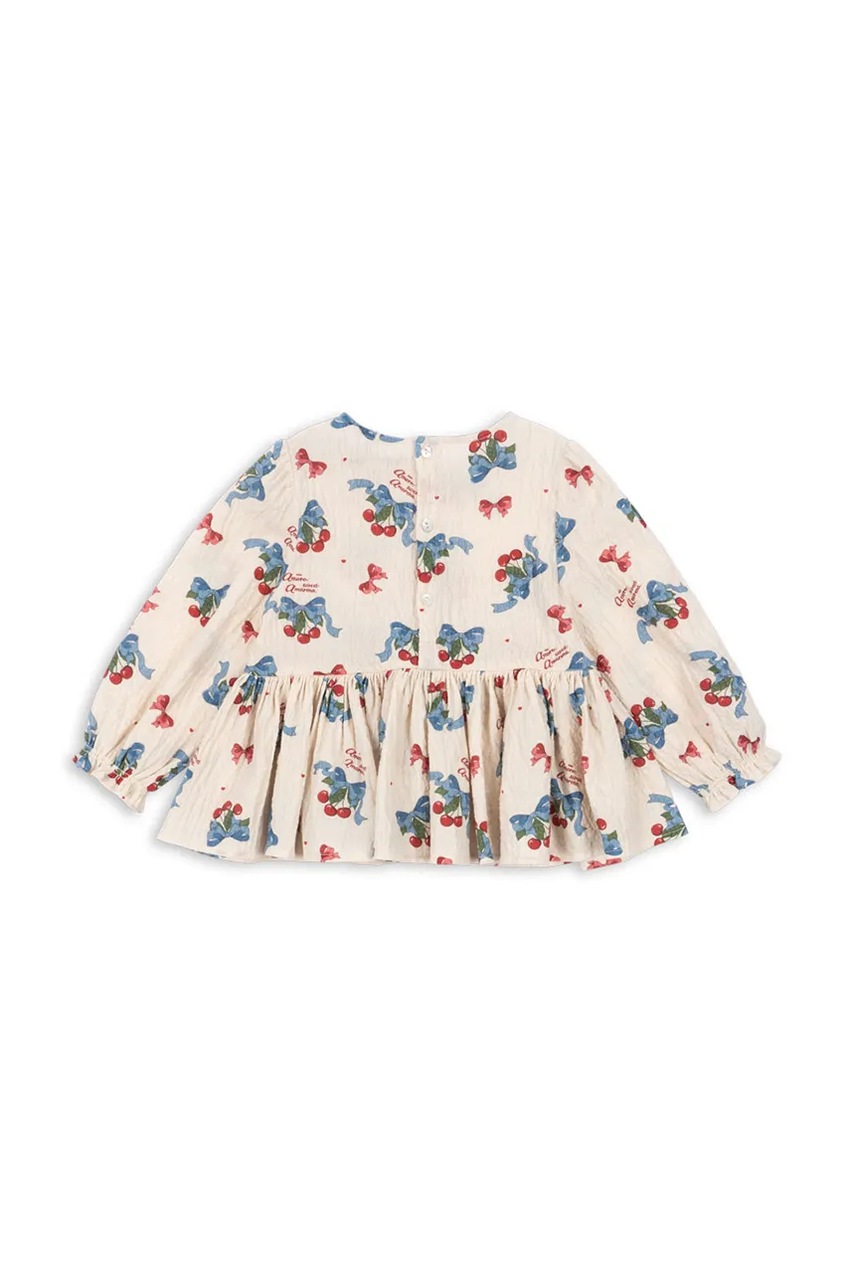 Детская блузка Konges Sløjd ELIN BLOUSE GOTS цвет бежевый узор KS103793 в Днепре