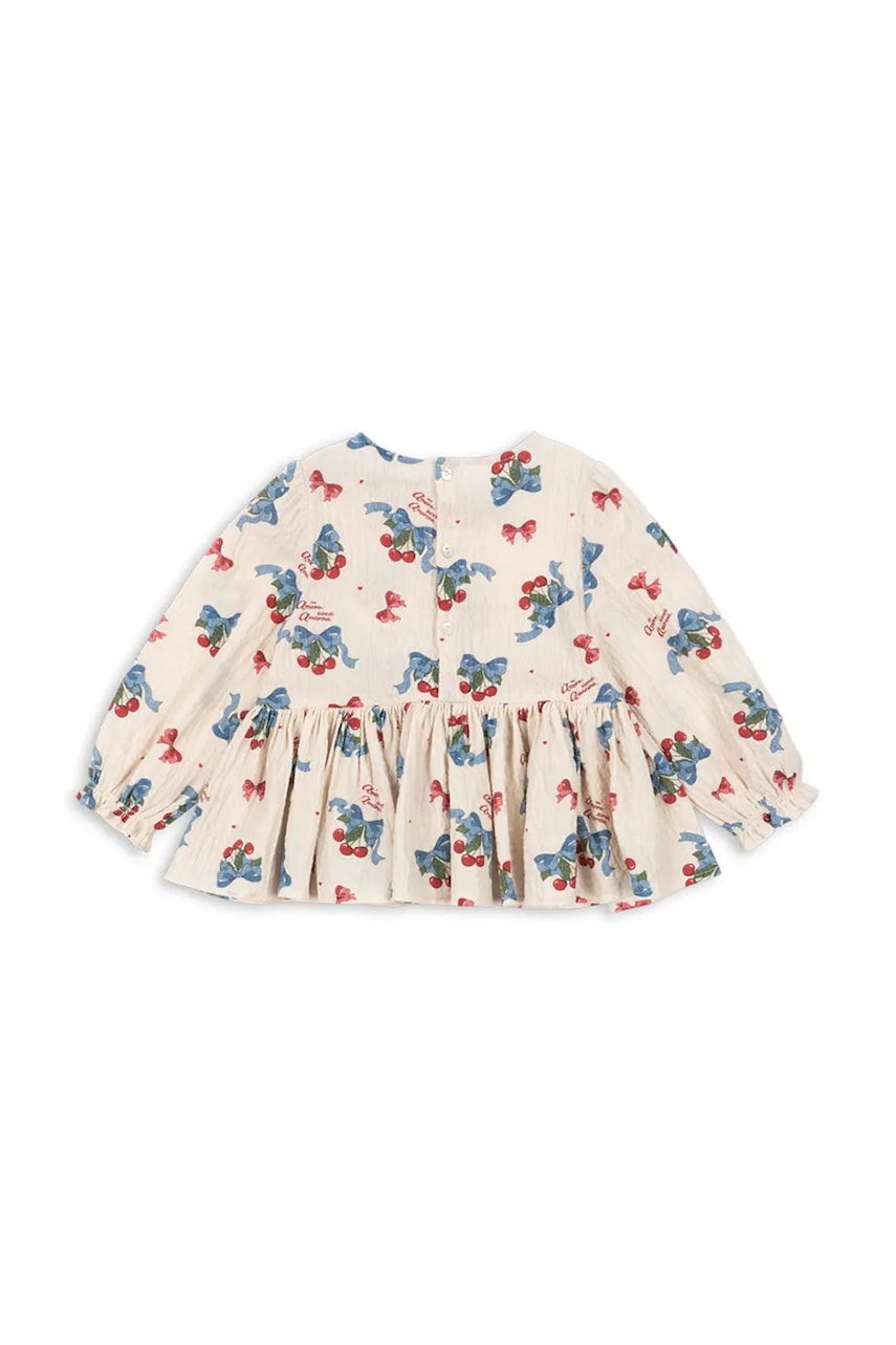 Детская блузка Konges Sløjd ELIN BLOUSE GOTS цвет бежевый узор KS103793 Детская блузка Konges Sløjd ELIN BLOUSE GOTS цвет бежевый узор KS103793