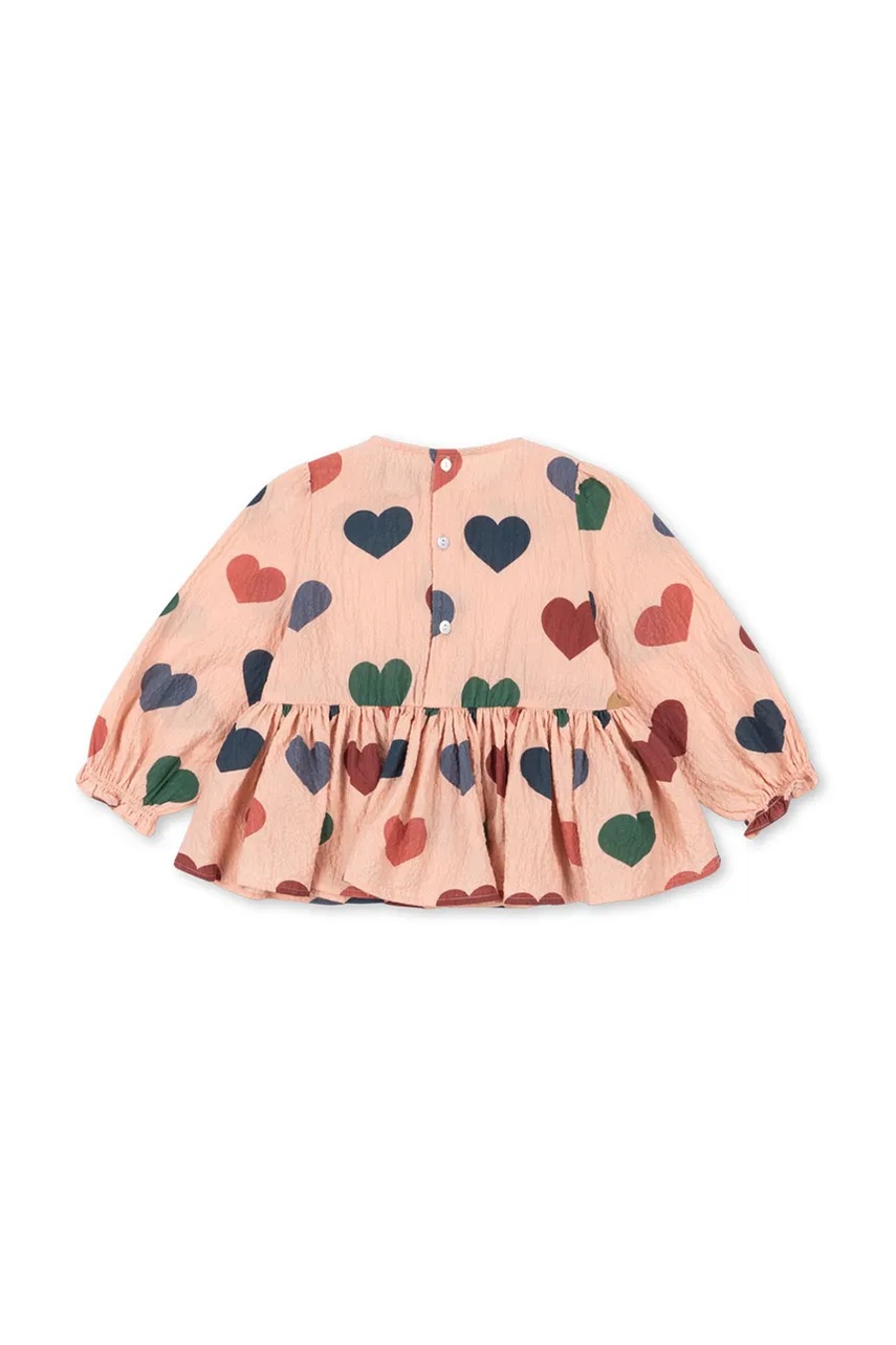 Детская блузка Konges Sløjd ELIN BLOUSE GOTS цвет розовый узор KS103793