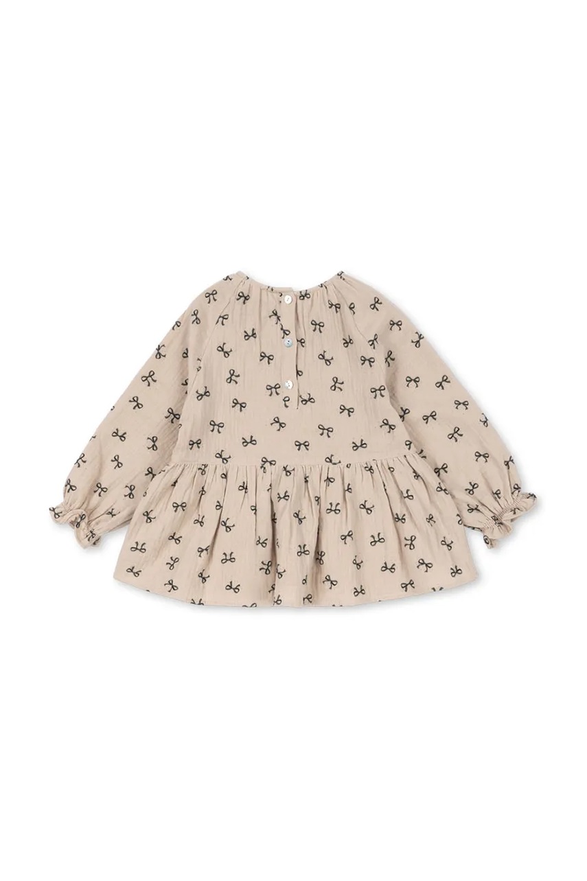 Детская хлопковая блузка Konges Sløjd COCO BLOUSE GOTS цвет бежевый узор KS103757 Детская хлопковая блузка Konges Sløjd COCO BLOUSE GOTS цвет бежевый узор KS103757