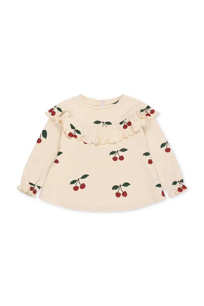 Блузка Konges Sløjd MALLI GLITTER BLOUSE GOTS цвет бежевый KS103892