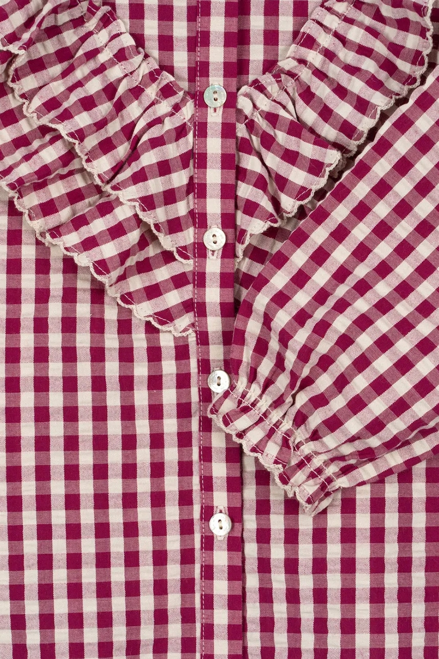 Detská bavlnená blúzka Konges Sløjd KIM FRILL BLOUSE GOTS