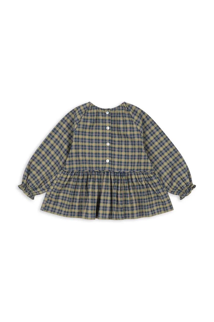 Детская блузка Konges Sløjd TERRE BLOUSE GOTS цвет бирюзовый узор KS104011
