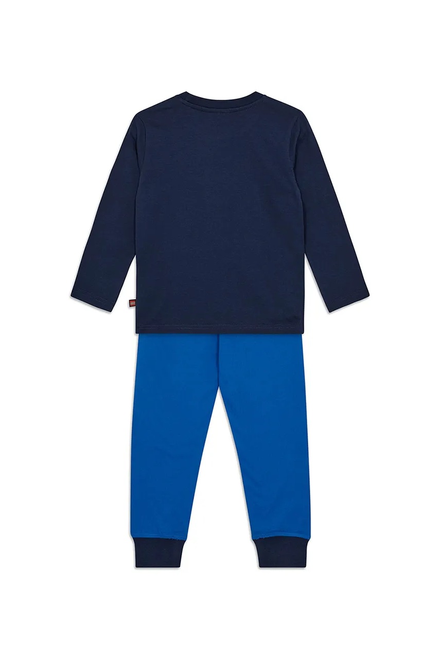 Детская хлопковая пижама Lego LWAGAN 708 цвет синий с принтом 11010964