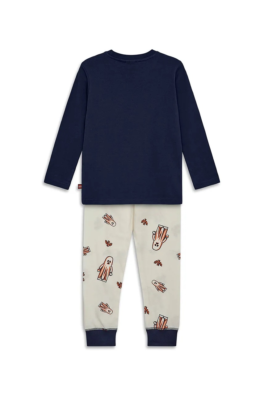 Детская хлопковая пижама Lego LWAGAN 710 цвет синий с принтом 11011014