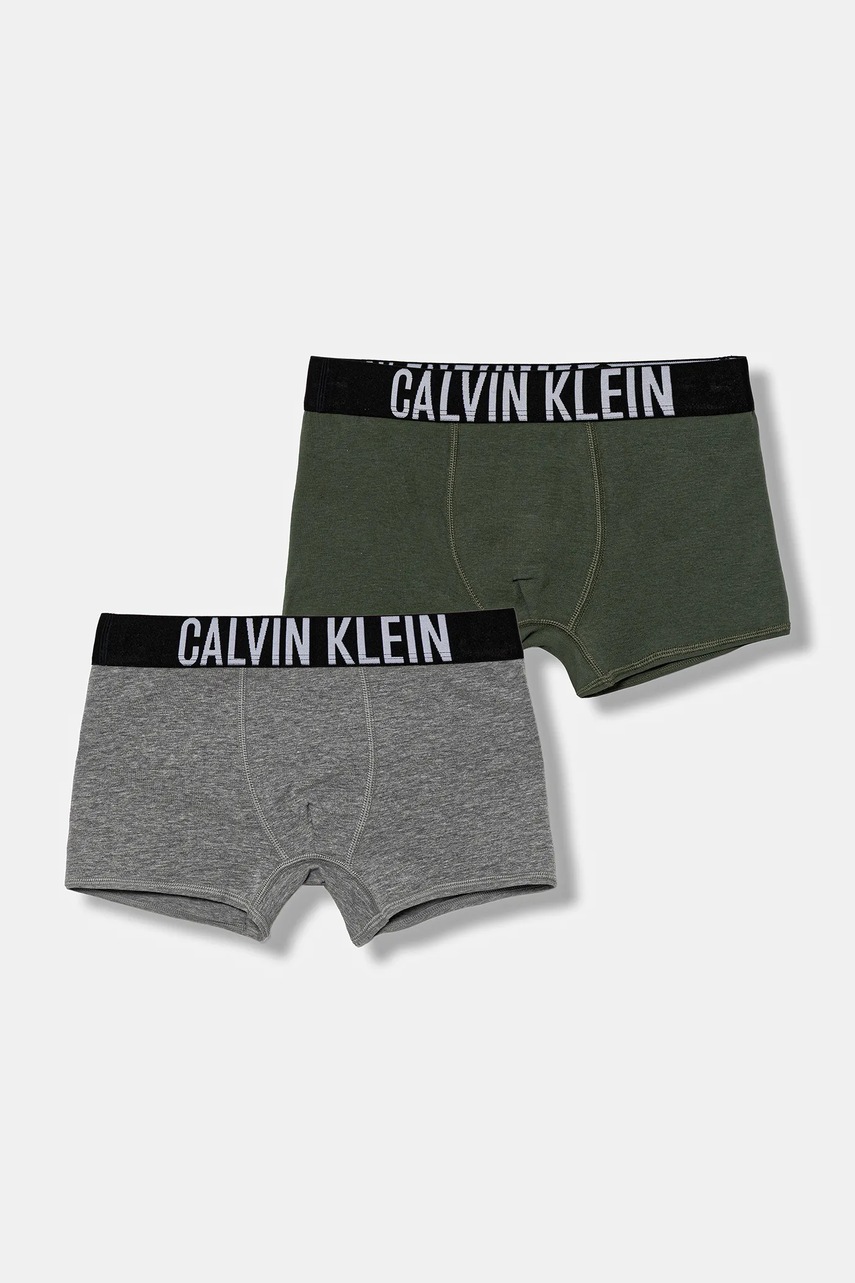 Levně Dětské boxerky Calvin Klein Underwear 2-pack zelená barva, B70B700509