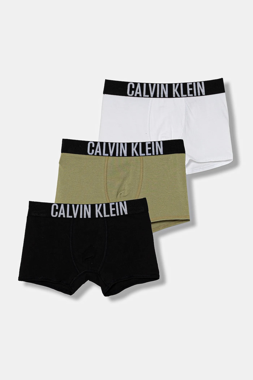Levně Dětské boxerky Calvin Klein Underwear 3-pack zelená barva, B70B700510