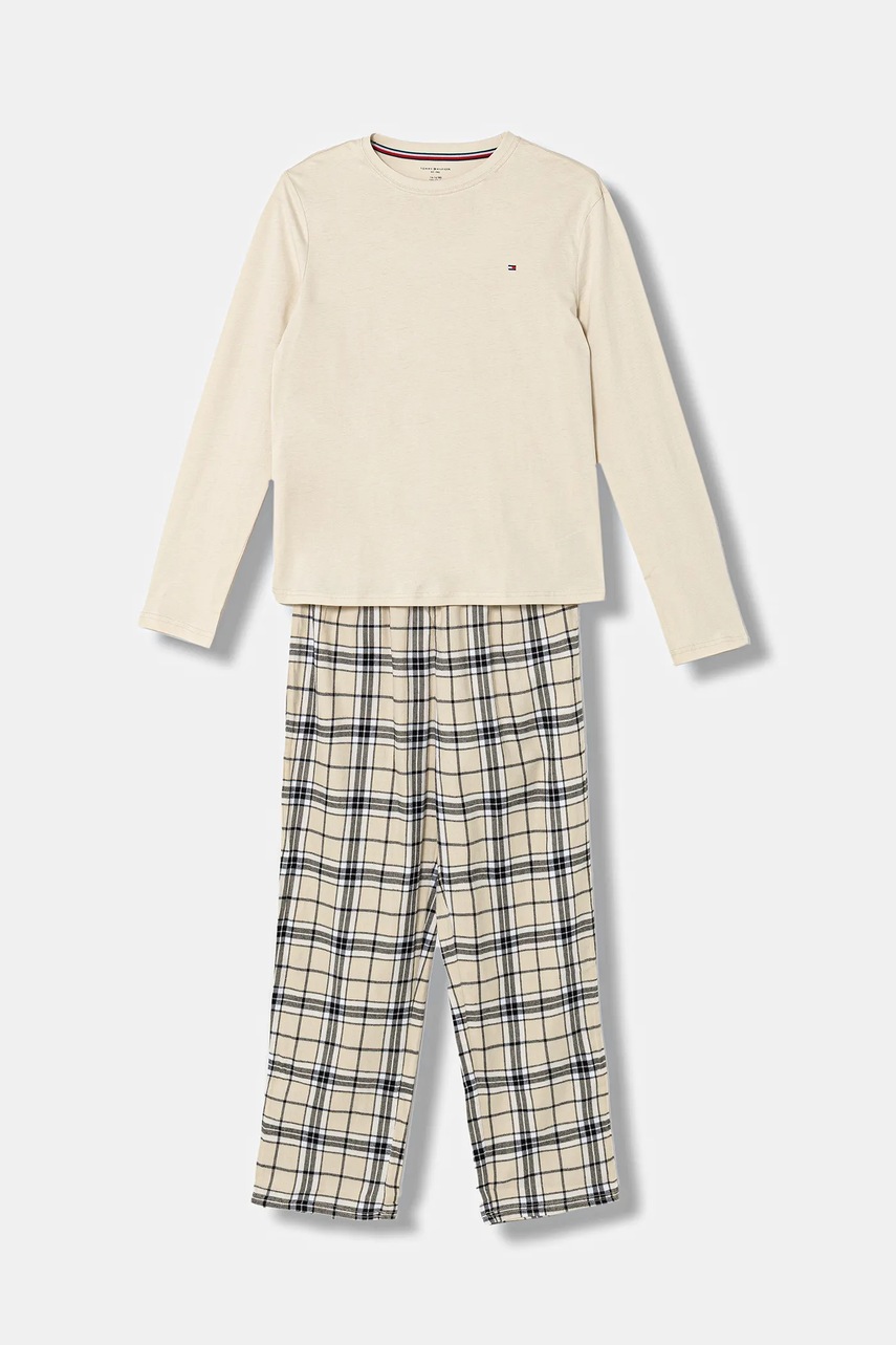 Levně Dětské pyžamo Tommy Hilfiger béžová barva, UB0UB00585