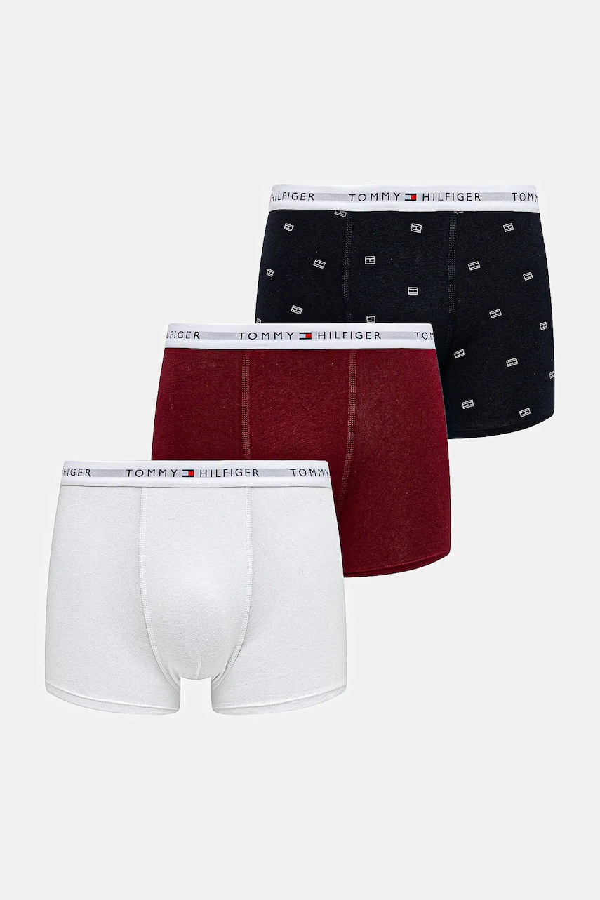 Levně Boxerky Tommy Hilfiger 3-pack červená barva, UB0UB00551